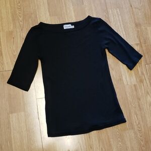 ANTHRO Michael Stars black 3/4 sleeve top sz XS/S